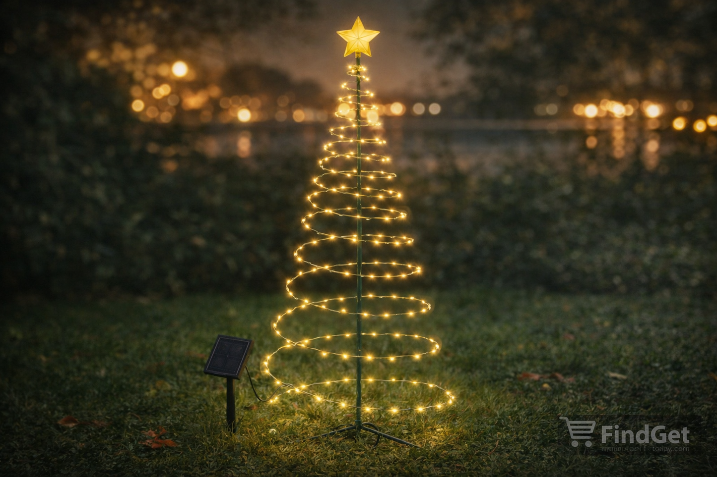 W - Árbol Espiral Navideño Solar