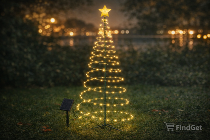 W - Árbol Espiral Navideño Solar