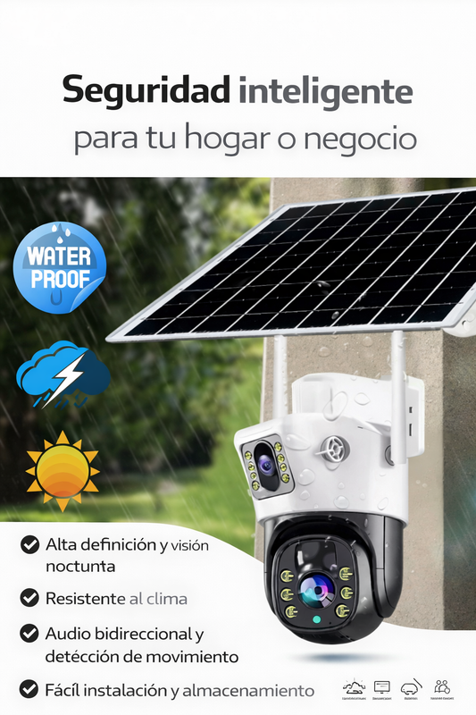 Seguridad Inteligente 24/7 – Cámara Solar 4G con Chip